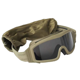 战术头盔防护目镜防风镜三镜片功能齐全三防防雾偏光非仿