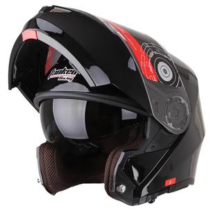 坦克头盔男女摩托车双镜片3C全盔防雾揭面盔全盔保暖安全头盔T270