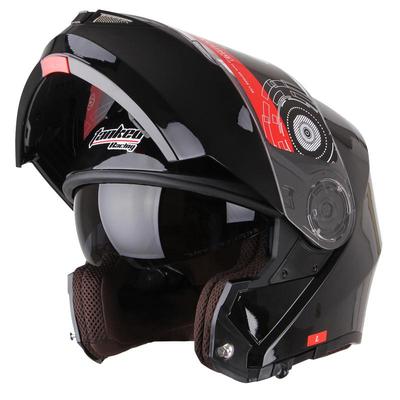 摩托车坦克头盔双镜片四季