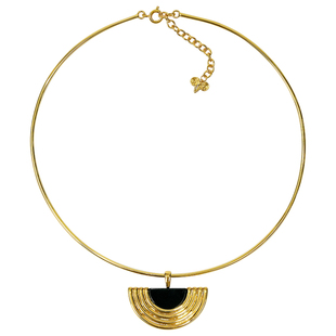 《光芒之旅》原创设计古典埃及气质黑玛瑙项圈吊坠项链知识分子