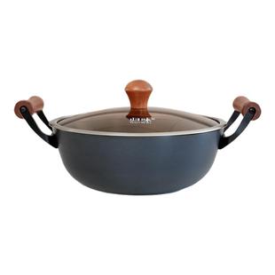 归味铁锅无涂层双耳炖锅汤锅油炸极铁家用炒锅蒸锅加厚多用锅