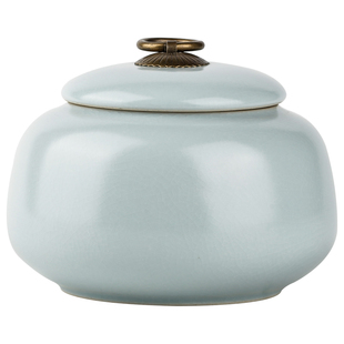 三勤堂汝窑茶叶罐大码陶瓷茶罐密封罐景德镇储茶罐分装罐随身家用