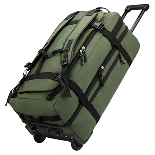 2025新款学生住校行李包带轮子拉杆包大容量旅行拉杆背包轻便布箱