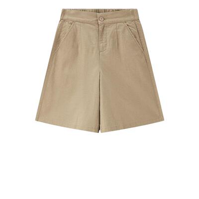 佐丹奴短裤女装天然麻棉梭织宽松半松紧腰薄休闲短裤 13403224