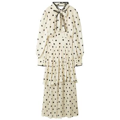 LILYBROWN系带收腰百褶连衣裙