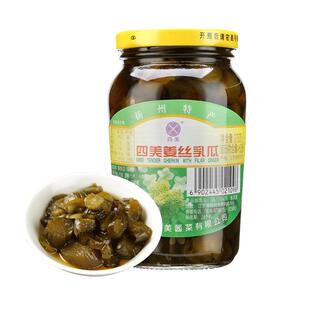 三和四美酱菜姜丝乳瓜375g瓶装扬州特产嫩生姜小黄瓜咸菜下饭小菜