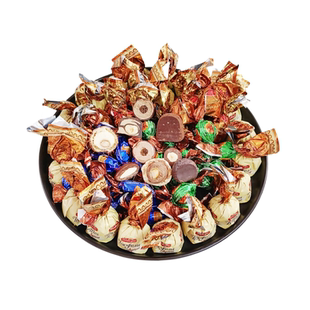 可可脂俄罗斯进口高端巧克力混合糖果散装高级新年混装组合夹心糖