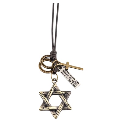 六芒星毛衣链长款百搭简约蜡绳秋冬网红同款复古春夏民族风文艺