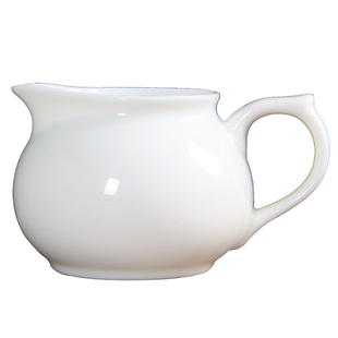 白瓷公杯羊脂玉瓷公道杯陶瓷分茶器功夫茶具配件带把匀杯大号茶海