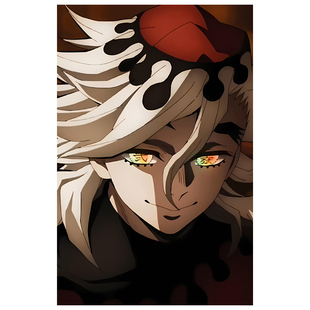 鬼灭之刃童磨单人角色3寸圆角小卡动漫周边明信片照片小卡片礼物