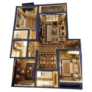 沙盘模型定制售楼户型房地产楼盘地形地貌农村自建房别墅模型沙盘