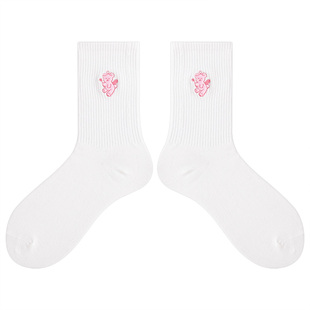 会起球的袜子 个性中筒袜韩版ins潮袜日系小天使女袜