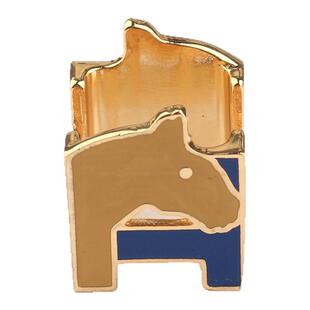 高级感Twilly金色珐琅丝巾扣环披风骏马百搭披肩扣配饰方巾打结扣