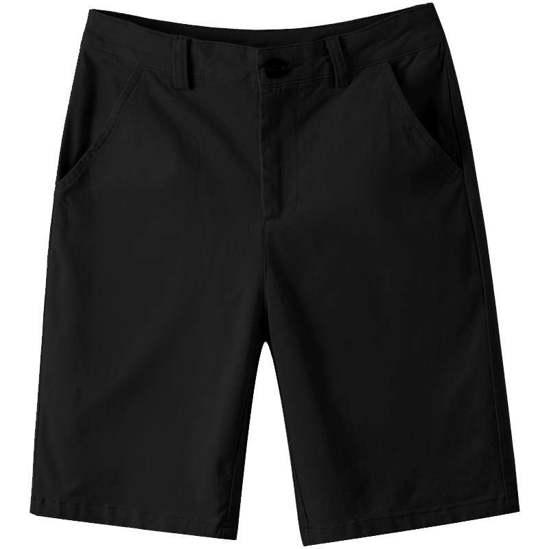 黑色工装短裤女夏直筒休闲五分裤