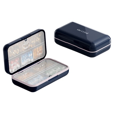 大容量八格储药盒随身便携小药盒分装药多功能避光防潮方便放药盒