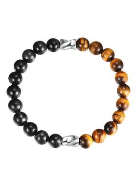 CCO黄虎眼石手串男转运珠拼接串珠个性情绪稳定手链