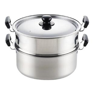 日本直邮吉川满菜系列蒸锅家用双层不锈钢蒸煮两用方便清洗28cm