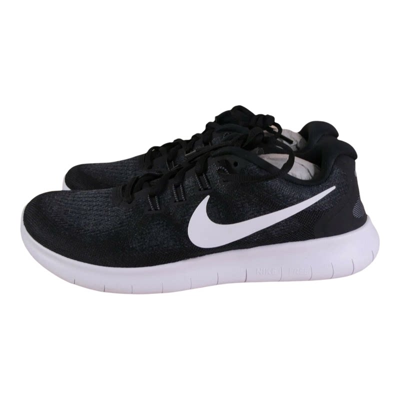 Nike Free RN女款黑白赤足感减震耐磨透气低帮跑步鞋 880840-001