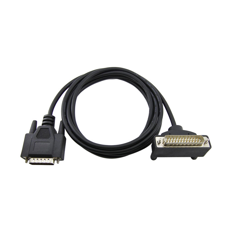 DB15串口直通线对DB25弯头延长线