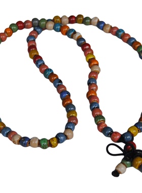 景德镇陶瓷珠全珠108颗佛珠夏季款手链五彩石手串