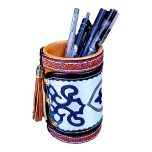 蒙古族元素笔筒桌面收纳筒民族风内蒙古手工艺品礼品旅游纪念品