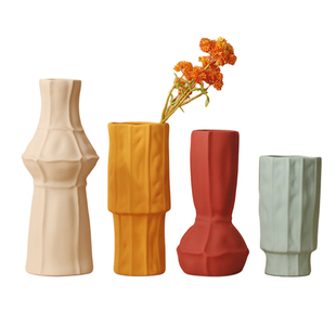 U Mi LIVING · 嘉辰 | 陶瓷花瓶北欧莫兰迪色磨砂质感装饰摆件