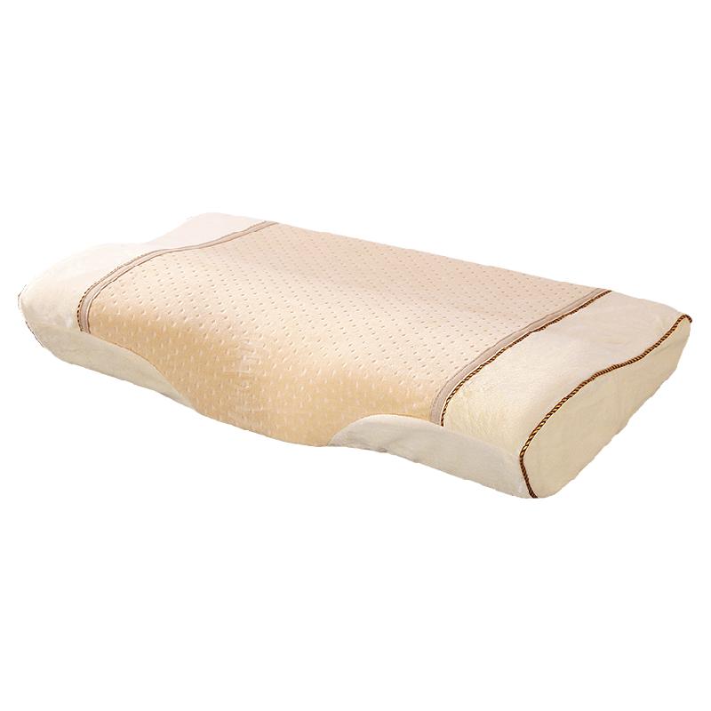 冬季天鹅绒记忆枕套60x33蝶形弓形机洗竹炭枕头套60x30单个50x30