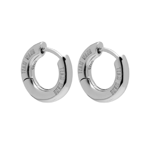 【新年情人节礼物】官方王嘉尔同款纯银耳环素圈嘻哈风耳圈送男友