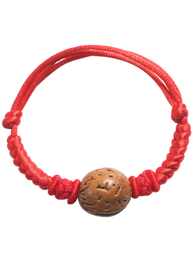 野生桃木桃核手链婴儿护身符压惊儿童小红绳宝宝手绳桃篮桃胡手串