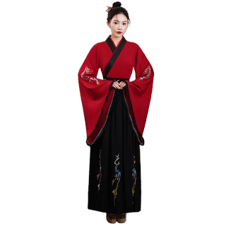 成人礼汉服国学服中国风古装男童唐装国学服装开笔教师朗诵演出服
