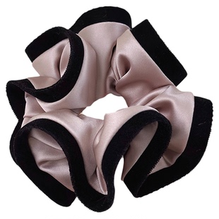 缎面花朵红色大肠发圈女秋冬绑头发绳高级感气质小众头绳2026新款