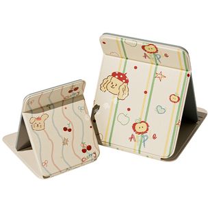 可爱折叠小镜子化妆镜女学生宿舍办公室桌面台式大号便携随身镜子