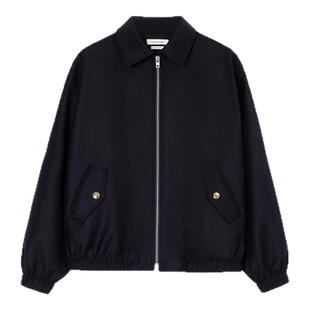 concise-white/简白 25秋冬女士翻领夹克休闲外套银泰百货 301257