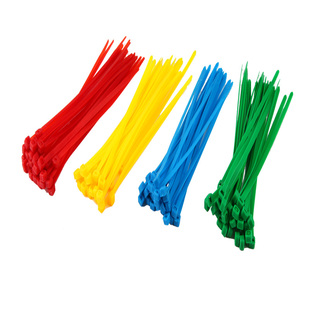 3*150mm彩色扎带自锁式尼龙扎带卡扣一拉得塑料红色黄色绿色蓝色