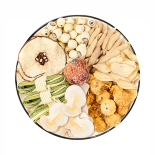 灯芯草儿童清心汤海底椰莲子百合蜜枣雪梨干麦冬煲汤包小儿去心火