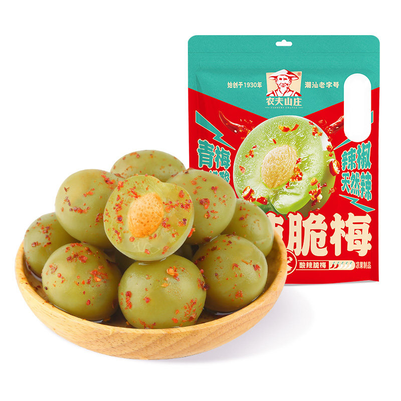 农夫山庄酸辣脆梅酸甜蜜饯果脯麻辣脆青梅香辣话梅网红追剧小零食