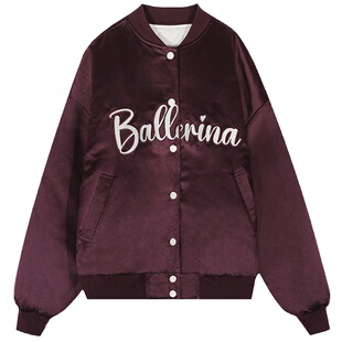落落狷介 棒球服外套女2025年新款秋冬加厚短外套小个子chic外套