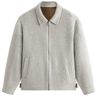 【商场同款】太平鸟男装夹克25冬季新款绵羊毛外套潮 B1BCF4225@