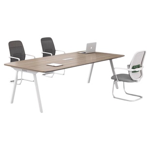 奈高斜边烤漆弧形会议桌长桌椅组合简约现代大小型洽谈室阅览桌子