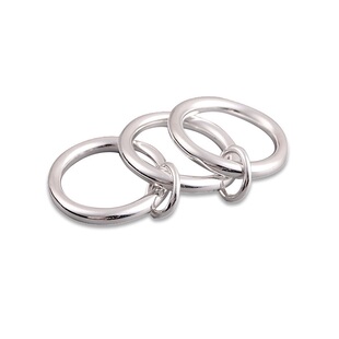 韩国进口925纯银多环多圈层次缠绕三合一银圈mona同款戒指 指环