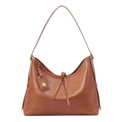 万里马极简HOBO包女植鞣质感软托特包单肩腋下斜挎真皮子母包