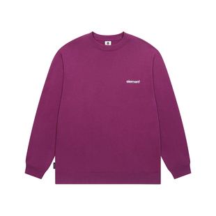 美国ELEMENT滑板圆领卫衣女街头风印花基础款套头正肩重磅上衣潮