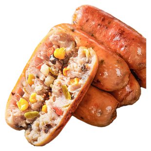 齐汇蔬菜膳食肠学生早餐原味烤肠地道火山石肉肠6种蔬菜火腿肠