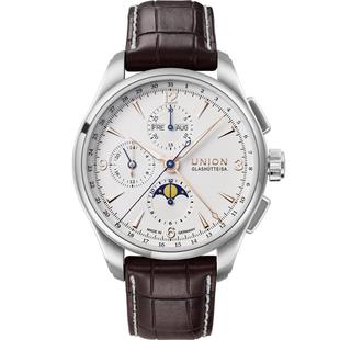 Union格拉苏蒂宇联手表贝利士八针月相计时机械男士腕表