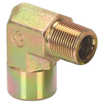 液压内外丝弯头平口直角英制高压油管接头2分3分4分6分寸90度弯头