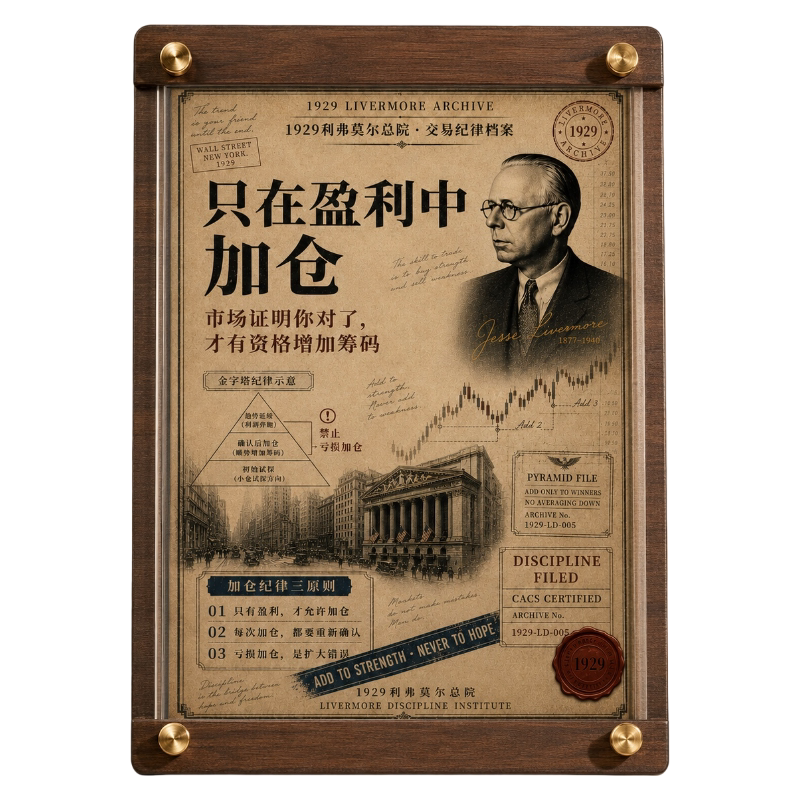 利弗莫尔突破交易法加仓法则利弗莫尔周边桌面摆件股民交易警示牌