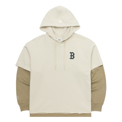 MLB男女同款假两件运动卫衣