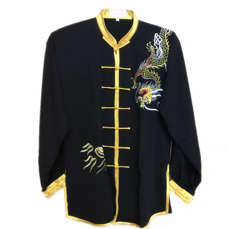 金鹤双龙戏珠男款春秋季太极服