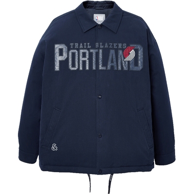 杰克琼斯NBA联名波特兰开拓者球队男装羽绒服冬新款翻领保暖外套