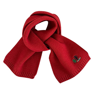 2025新款儿童围巾冬季圣诞新年礼物洋气刺绣小标男童女童小孩围脖